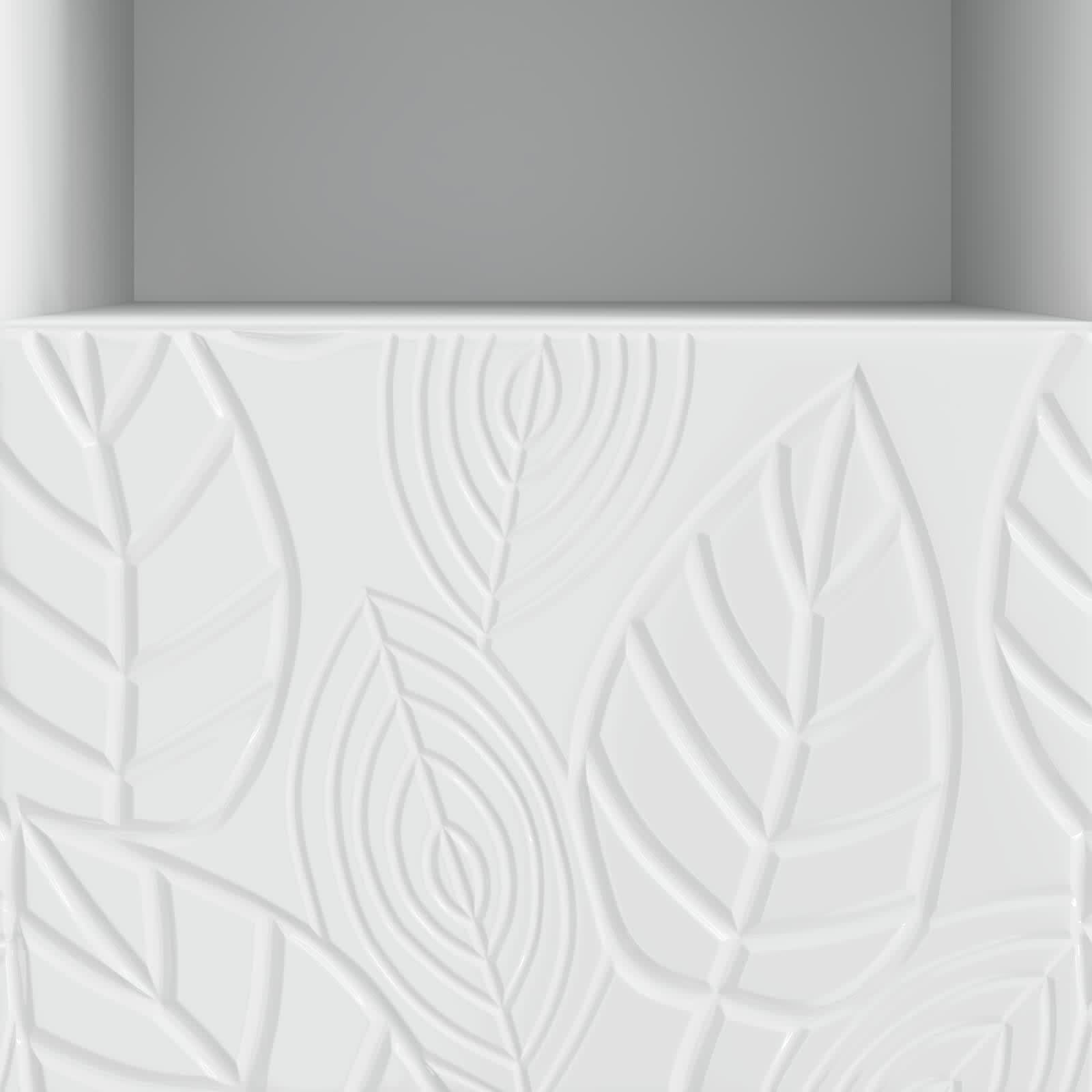 Mobile TV bianco lucido, 102 x 34,5 x 50 cm, in legno con 3 cassetti e gambe in eucalipto massiccia, versatile spazio per soggiorno, giochi, home theater, console multimediale