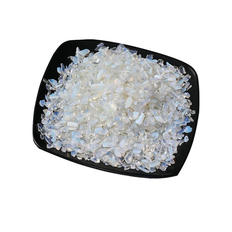 Grava decorativa para acuarios, Grava de ópalo en varios tamaños, paquete de 4, 1000 g cada una, for peceras, paisajismo, jardineras, pavimentos, decoración de piedra de cristal.(3-5mm1000g)