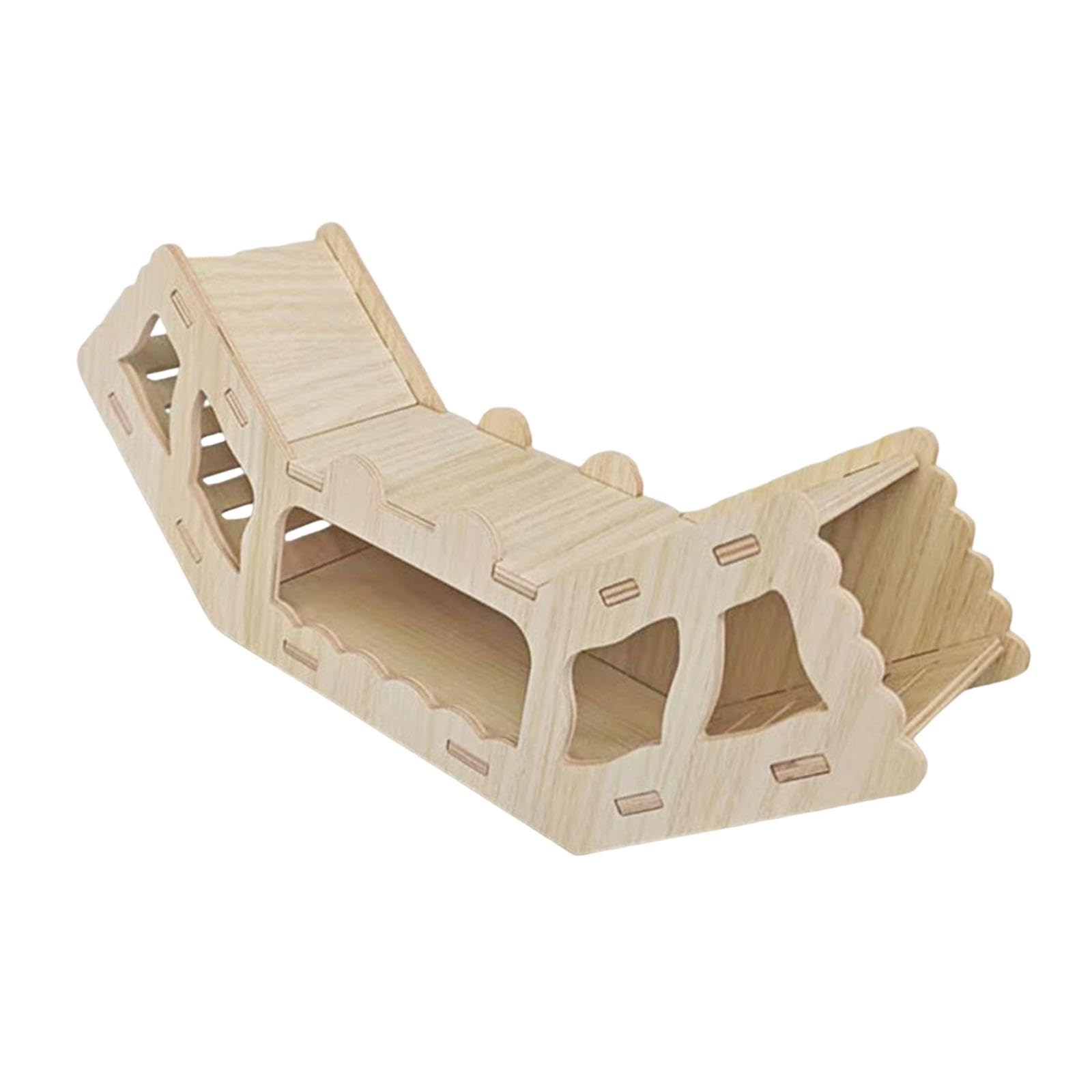 Wood Hamster Tunnel Hideout Multi Chamber Design Versatile Climbing Hideaway|Pet Supplies| Small Animal Supplies| Exercise & Toys-image-43