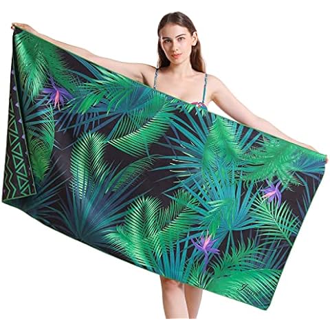 JMQYS Mikrofaser Strandtuch Handtücher Schnelltrocknend-Ultra Leicht Sandfreies Damen Mädchen Tragbares XXL Campinghandtuch Badehandtuch -Perfekt Cover