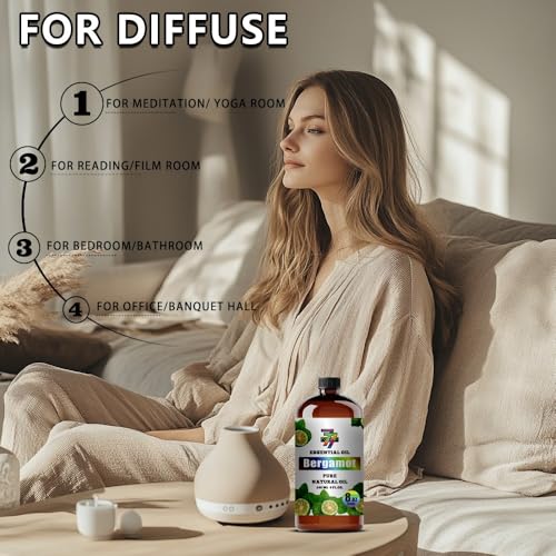 Image of Bergamot Essential Oil for Diffuser Massage,Bergamot Oil 8 fl oz