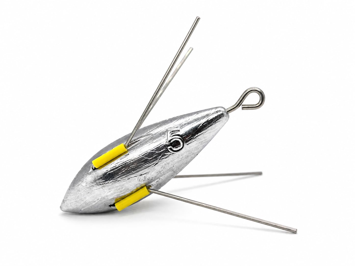 Distance Sea Fishing Grip Weights with Breakout Wires, Long Casting Shore Fishing Sinkers, 5oz - 6oz (5pcs - 5oz)