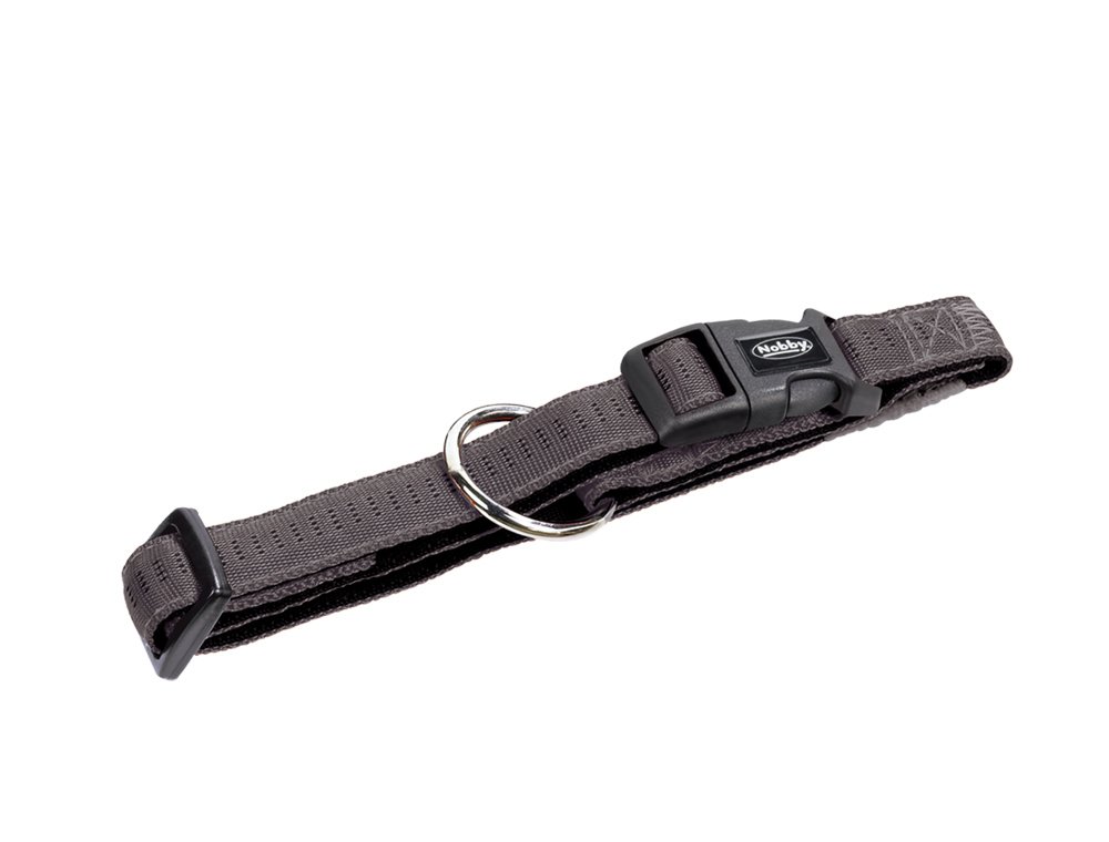 Nobby Soft Grip Dog Collar, 50-65 cm/25 mm, Dark Grey/Black