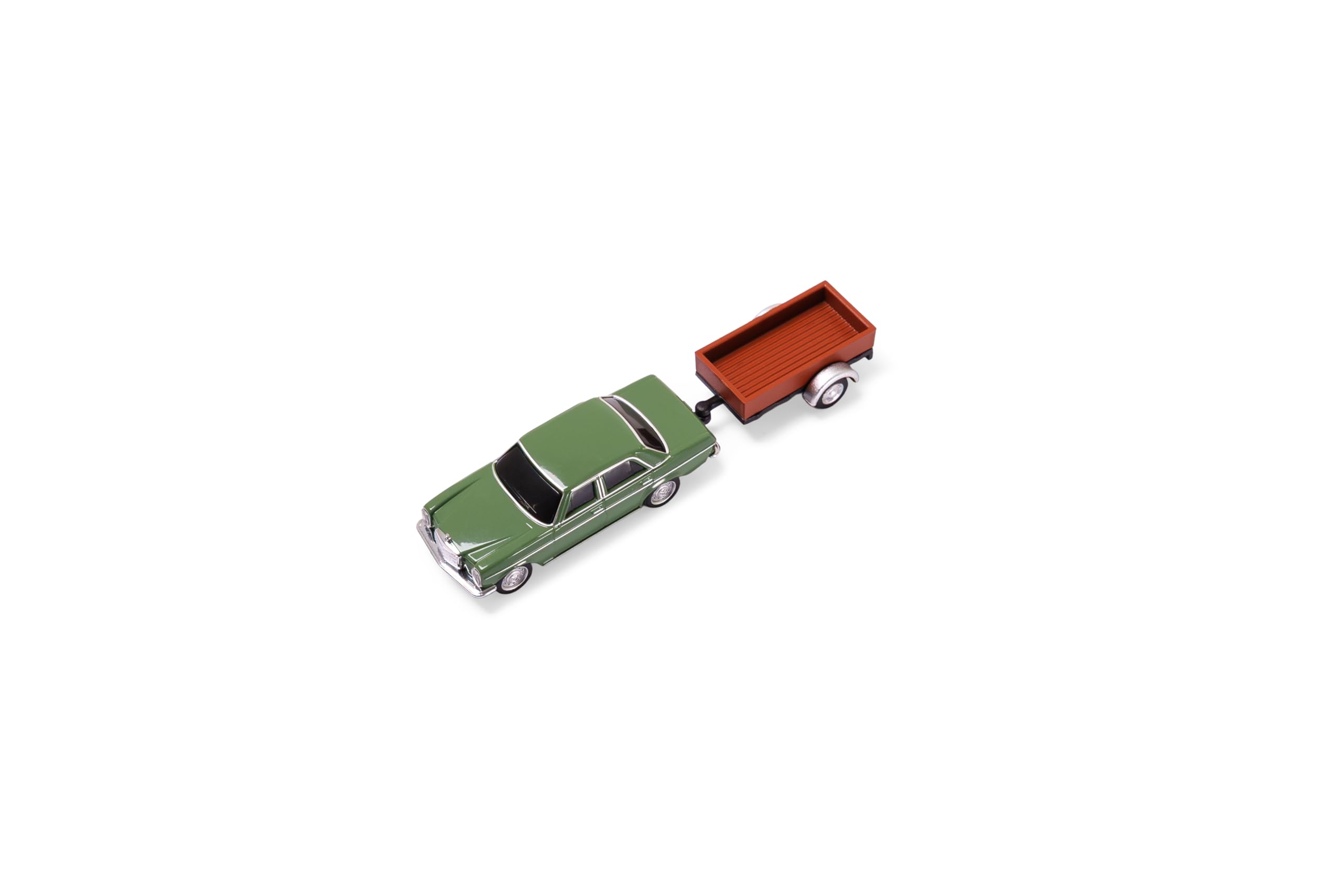 Carson 500504169 1:87 M-B 200/8 grün inklusive Anhänger 100% RTR - Fahrfertiges Modell, RC Auto, H0 Auto,RC Modell,Diorama Fahrzeug
