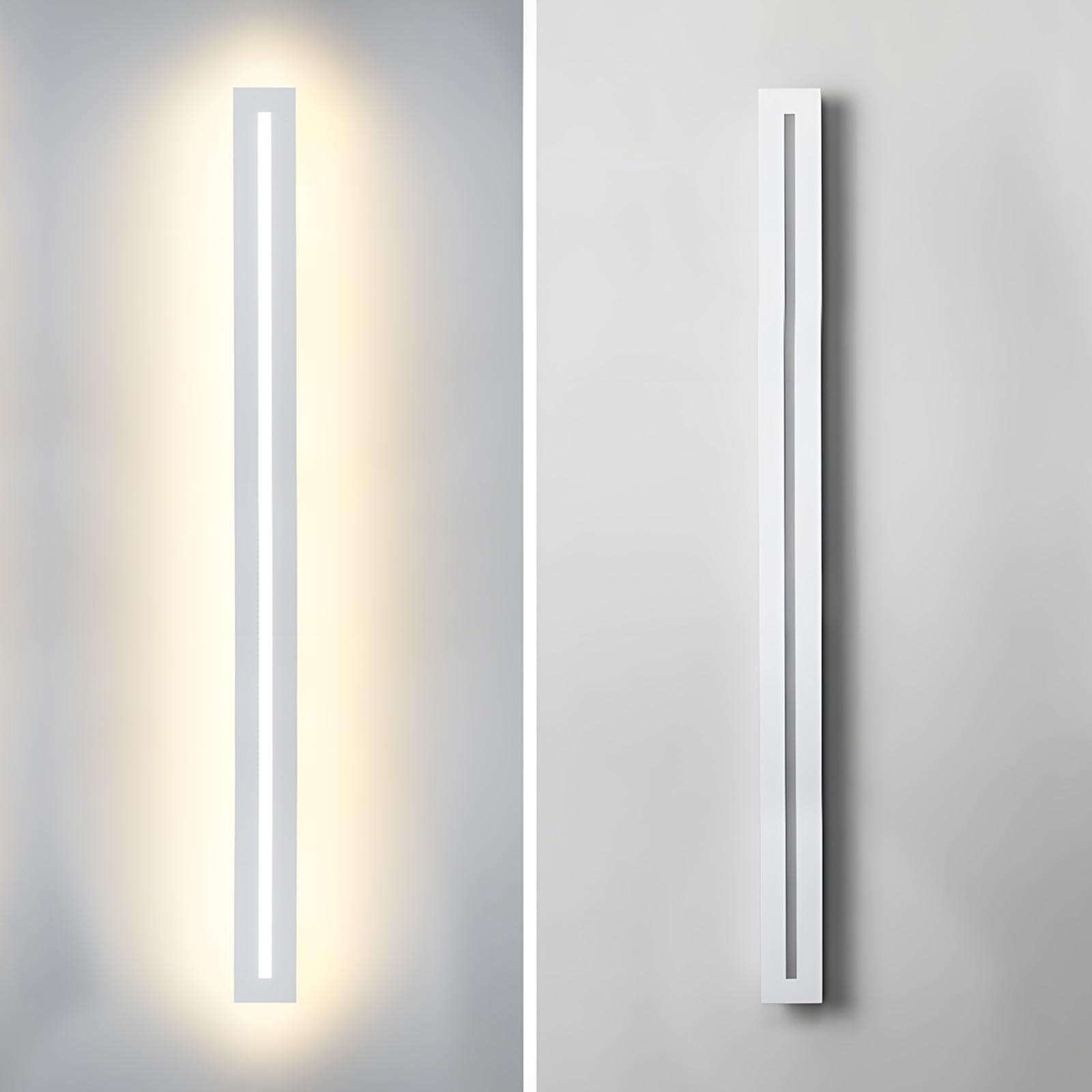 25 W/100 cm Nowoczesne oświetlenie ścienne LED z pilotem | 3 temperatury barwowe (3000K / 4000K / 6000K), ściemniana biała lampa ścienna LED do salonu sypialni