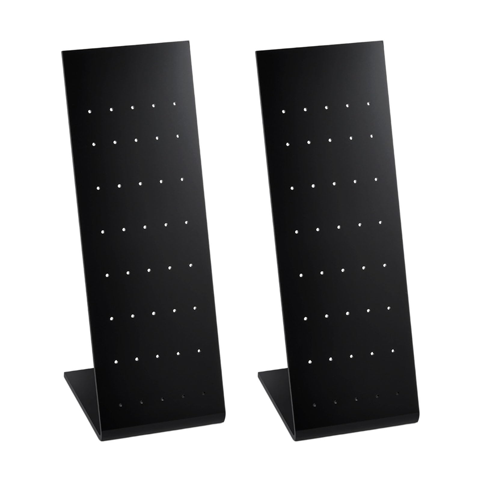 XIOANG Professional Black L Shape Body Jewelry Holder with Various Slots Body Piercing Display Stand for Organized Exhibition Space Saving Jewelry Stand