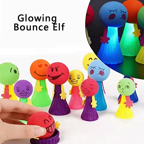 10 LED Feder Leucht Springendes Spielzeug, Werfer Spielzeuggeschenke für 3-12 Jährige Mädchen und Jungen, Mitgebsel Kindergeburtstag Gastgeschenke Weihnachten, Partyzubehör und Goodie Bag Stuffers