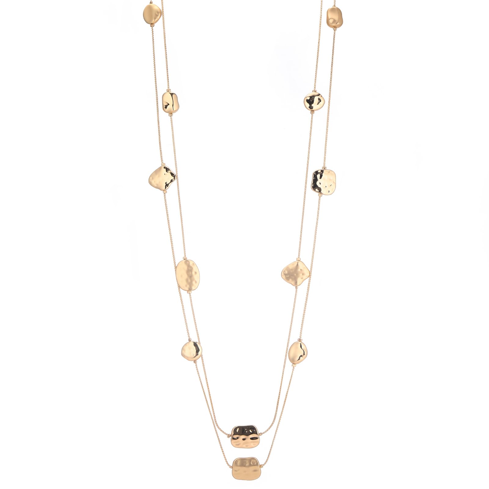 Cadeau d'anniversaire pour elle : collier long double chaîne de pull chic - 7