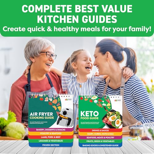 Image of Air Fryer & Keto Cookbook Magnets - Set of 2 (7 inchx6 inch) - Air Fryer Accessories & Keto Meal Plan Cookbook - Airfryer Kitchen Appliances - Keto Foods & Keto Diet Book for Beginners - Kitchen Gadgets 2026