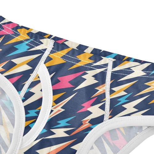 Wusikd Lightning Bolts Boys' Underwear Cotton Colorful Boys Briefs Soft Toddler Underwear 2T4