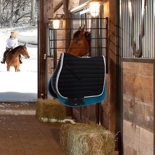Saddle Pad Rack,Horse Tack Storage | Swinging Blanket Rack, Well Spaced Saddle Stand, Elegant Stable Horse Trailer Accessories Holder Rack for Blanket