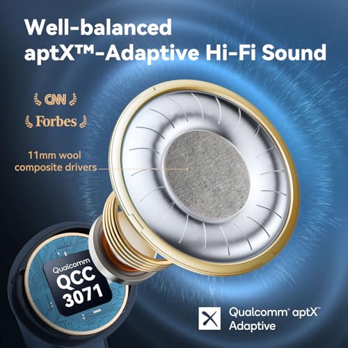 Image of EarFun Air Pro 3 ANC Earbuds Bluetooth Wireless 2023 VGP Gold Award, Qualcomm aptX Adaptive Sound, 6 Mics CVC 8.0 ENC Wireless TWS Earbuds, Bluetooth 5.3, Multipoint Connection (Navy Blue)