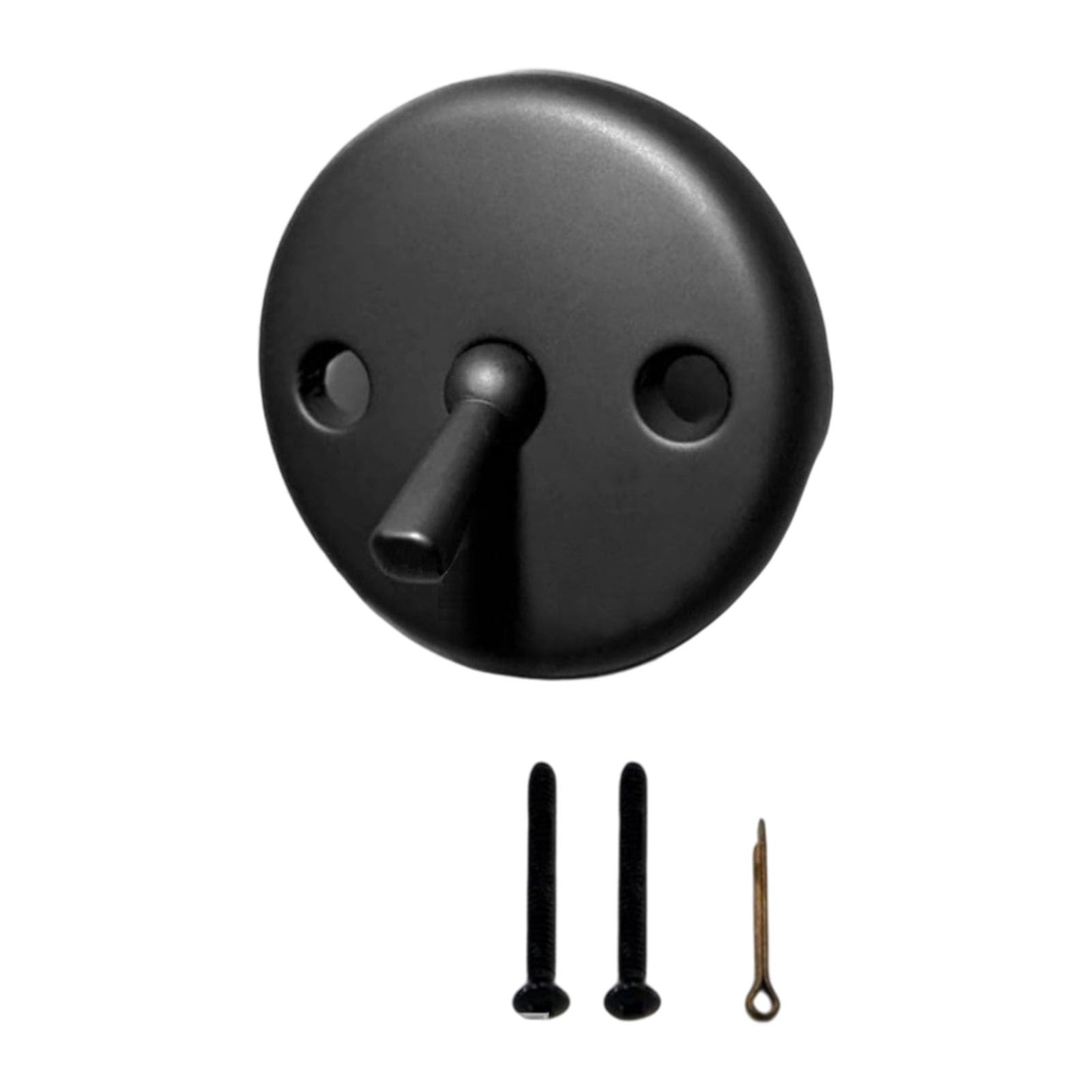 Anti Leak Bathtubs Overflows Drain Cover Mattes Black Zincs Alloys Universals for Home Bathroom Upgrades Bathtubs Drain Replacement Part