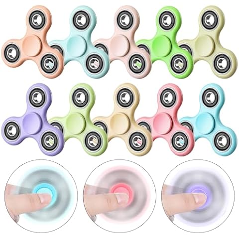SCIONE 10PCS Fidget Spinners for Stress Relief Cover