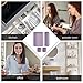 32 Pcs Desk Drawer Organizer Office Organization Tray Versatile Vanity Organizer with Nonslip Pads Makeup for Divider Drawer Storage Box Container for Kitchen Bedroom(Purple)