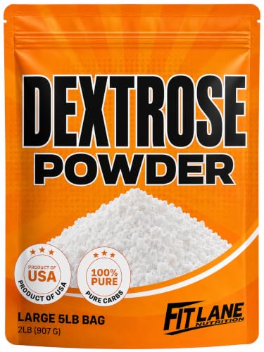 Bulk Dextrose Powder 5 lbs - Pure Carbs Unflavored - Good Source of Glucose and Carbohydrates - Food Grade Sugar for Brewing and Sausage Making - Pre Workout Ingredient