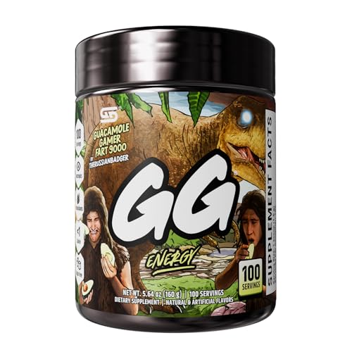 Gamer Supps GG Energy - Guacamole Gamer Fart 9000 by TheRussianBadger (100 Servings) - Keto Friendly...