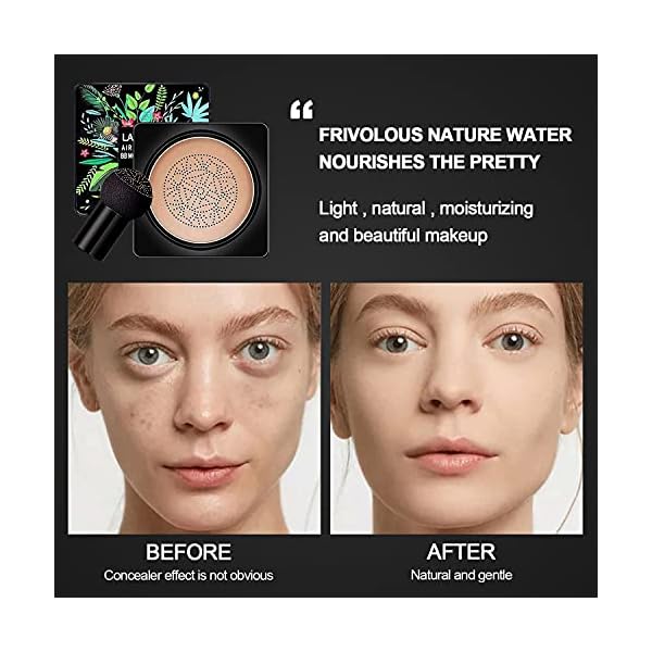2-Pack-Mushroom-Head-Air-Cushion-CC-Cream-Natural-Foundation-Foundation-Brush-Powder-Brush-Moisturizing-Matte-Oil-Control-Concealer-Bright-Makeup-Base-Long-Lasting-Liquid-Foundation Morelucky 2 Pack Mushroom Head Air Cushion CC Cream Natural Foundation, Foundation Brush Powder Brush, Moisturizing Matte Oil Control Concealer, Bright Makeup Base, Long Lasting Liquid 8 Piece Set
