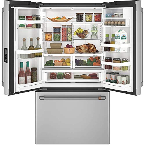 Cafe Cwe23Sp2Ms123.1 Cu. Ft. Smart French Door Refrigerator In Stainless Steel, Counter Depth And Energy Star #TOP1