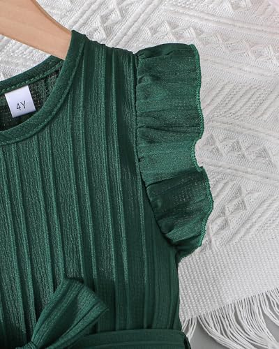 Rosibel Toddler Girls Dress Kids Ruffles Sleeveless Casual Dresses Little Girls Summer Beach Sundress 2-7Y3