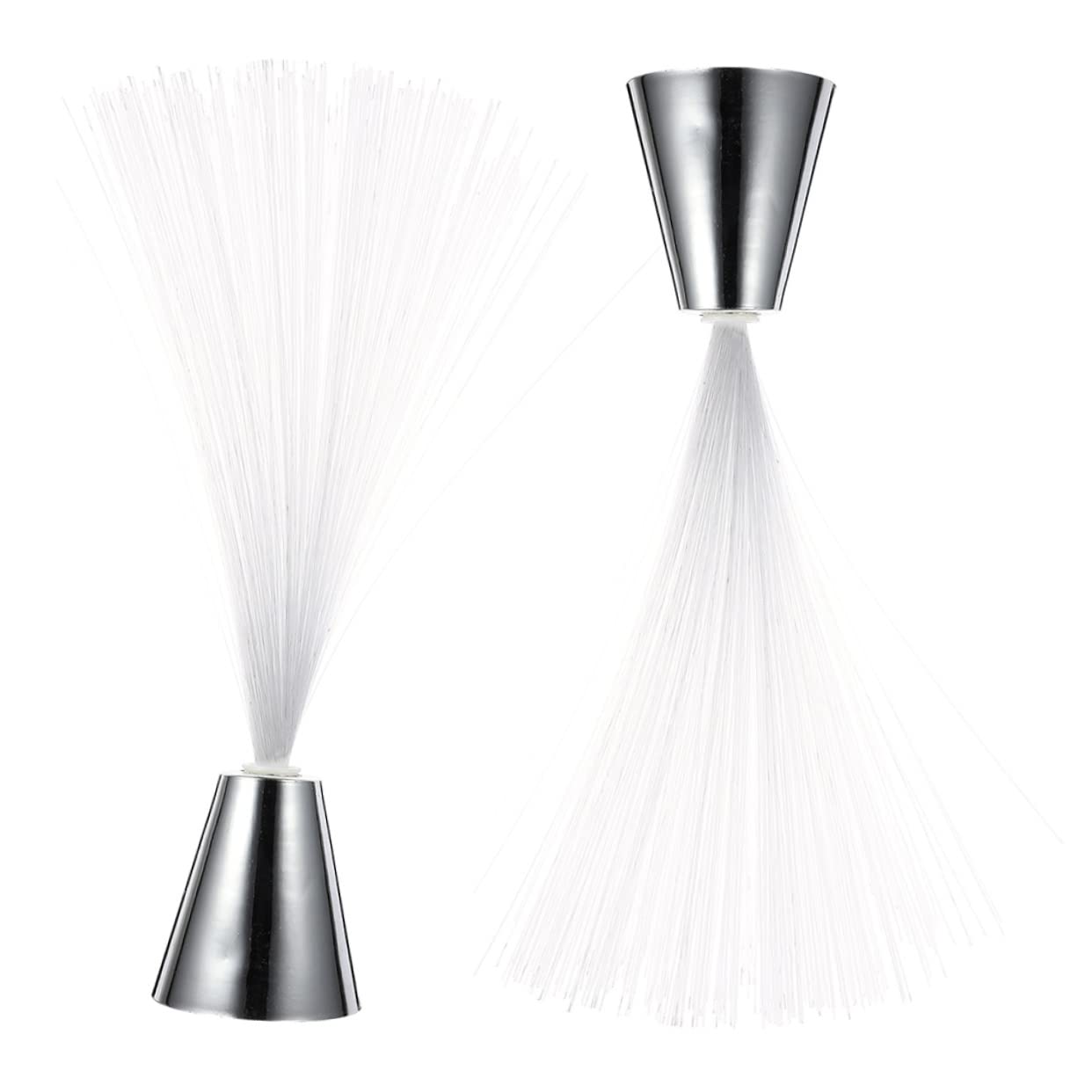 NUOBESTY 2Pcs Color Changing Fiber Optic Lamp Battery Powered Desktop Light for Home Decor Ambient Lighting and Holiday Spirit for Parties and
