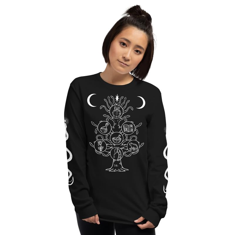 T-shirt unisexe à manches longues noir Rogue + Wolf Tree of Life XXL