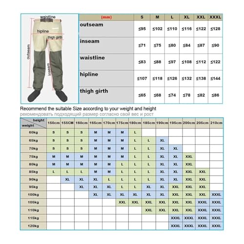 Pantalones for vadear peces impermeables monos transpirables 3 capas 4