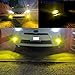 Alla Lighting 8000LM H10 9145 9005 LED Switchback Bulbs, Fog Lights or High, Low Beam Conversion Kits Forward Lighting 6000K Xenon White/3000K Yellow Dual Color Replacement Extreme Bright
