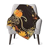  LKKPT Jeté Couverture Automne Vintage Vélo Citrouille Bébé Couverture Doux en Peluche Swaddle Couverture Recevoir Couverture 76 X 102 CM