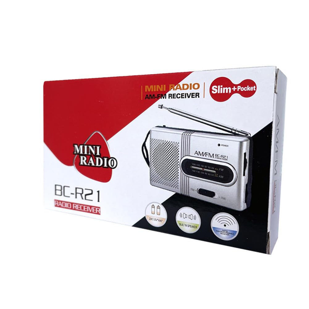 Retro Mini Radio Battery Operated Am FM Radio Portable Clear Sound para Regalos Interiores al Aire Libre para Personas Mayores