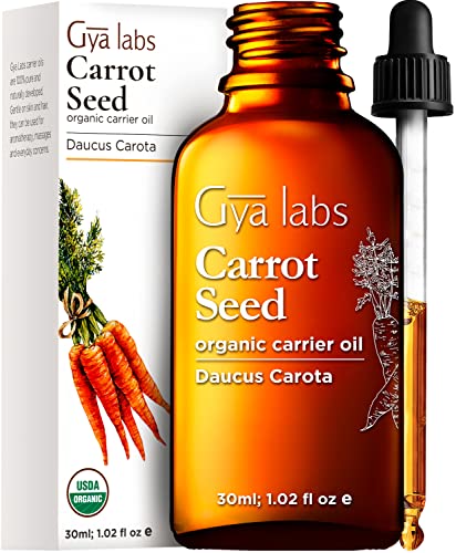 Gya Labs Organic Carrot Seed Carrier Oil (30ml) - Apaisant, hydratant et nourrissant Cover