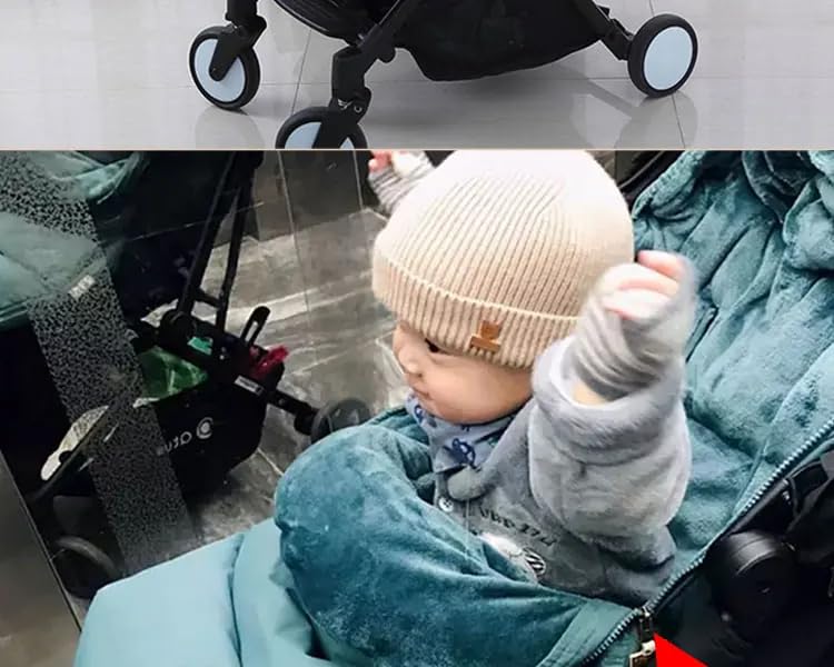 Générique Chancelière Poussette Universelle Confortable Sac de Couchage Bébé Hiver Chaud Imperméable Couverture Emmaillotage pour Poussette, Landaus, Buggy, Siège Auto, Lits Bébé (1, Noir)
