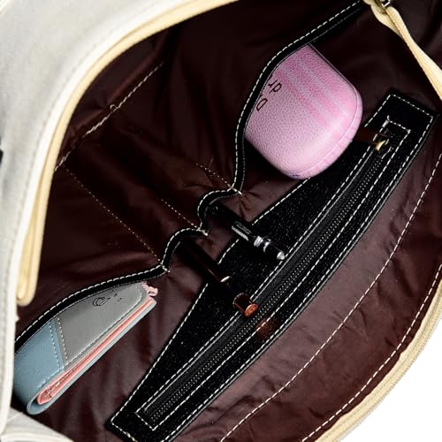 Image of K London Stylish Women's Office Bag - Canvas Laptop Tote for Professional & Casual Work Use | Spacious, Durable and Elegant Crossbody bag | Handbag | 15 inch Laptop (2312 Parent)
