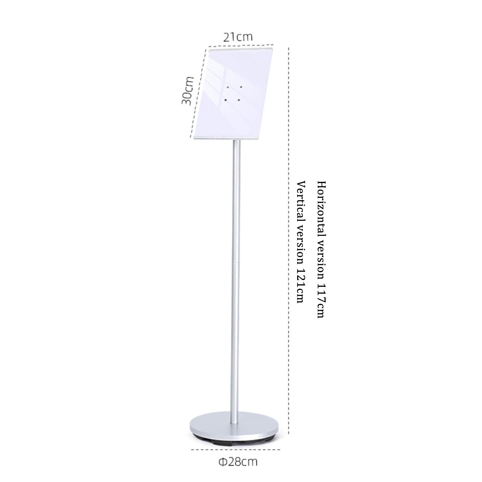 Soporte para Carteles, Vallas publicitarias Independientes, Soporte para Carteles de Alta Resistencia, Base Ajustable para exposiciones, ferias comerciales (A4 Silvery)