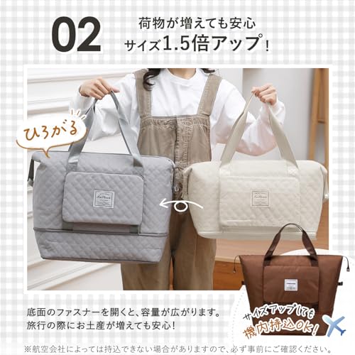 MRG ボストンバッグ 2WAY 折り畳みキャリーオンバッグ