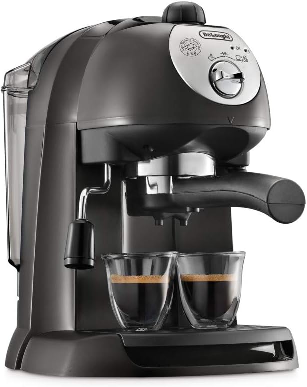 DeLonghi EC201.CD.B Macchina da Caffè per Espresso e Cappuccino, per Polvere di Caffè o Cialde E.S.E., Sistema Latte Manuale, Facile da Usare, Serbatoio Estraibile da 1.1 L, Caldaia Acciaio Inox DeLonghi EC201.CD.B Macchina da Caffè per Espresso e Cappuccino, per Polvere di Caffè o Cialde E.S.E., Sistema Latte Manuale, Facile da Usare, Serbatoio Estraibile da 1.1 L, Caldaia Acciaio Inox