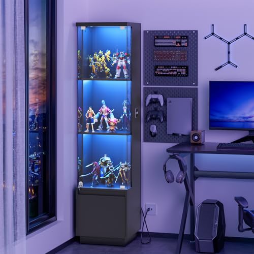 EUNEWR Vitrina con iluminación LED y...