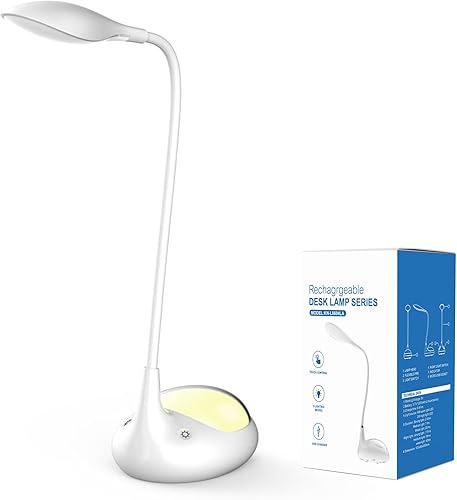 Lámpara de escritorio LED, lámpara de lectura regulable 2 en 1, lámparas de escritorio táctiles para oficina en casa, dormitorio con 3 modos de