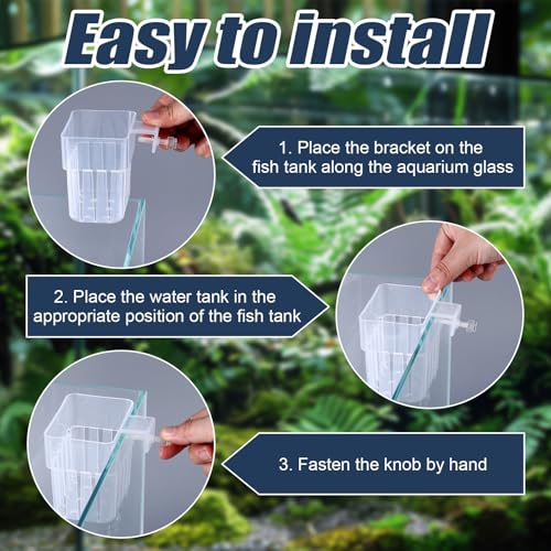 Image of Gosknor 4pcs Aquarium Plant Holders, Transparent Plastic Fish Tank Plant Pots Hanging Aquarium Planter Aquarium Plant Basket Aquatic Plant Cup for Aquarium Fish Tank Hydroponic Plants