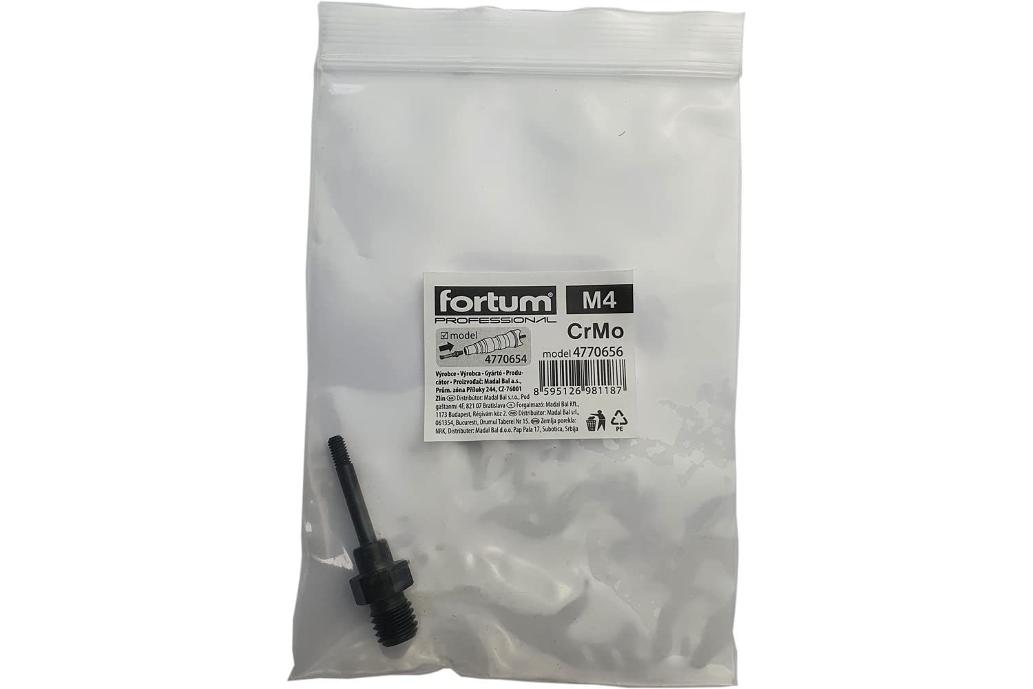 Riveter Adapter Chuck For Fortum Drill 4770654, Curacao