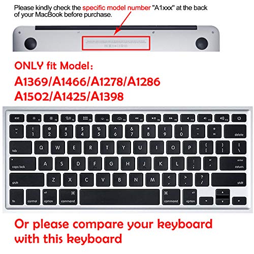 SANFORIN Silicone Keyboard Cover with Pattern for MacBook Pro 13/15 /17 Inch (with/Without Retina Display), Magic Keyboard and MacBook Air 13 Inch A1466/A1369, Bohemian Style