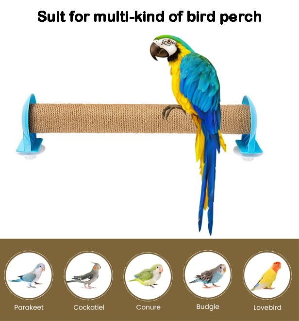 Image of 2pcs 11.7x2.1inch Parrot Sisal Peach Cage Peach for Regular to Large Size Bird