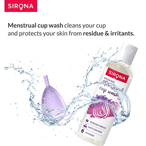 Sirona Reusable Menstrual Cup for Women - Small with Rose Fragrance Menstrual Cup Wash - 100 ml - Image 5