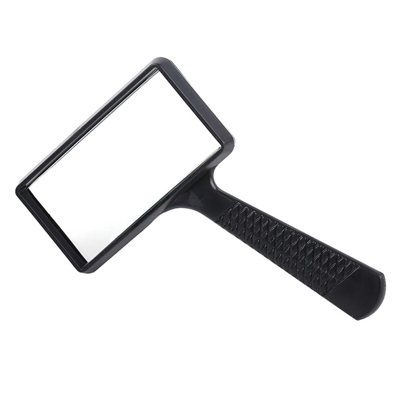 Hui Jin Black Handheld Magnifier Rectangular 10X Magnifying Glass Loupe For Reading Jewelry Diamond