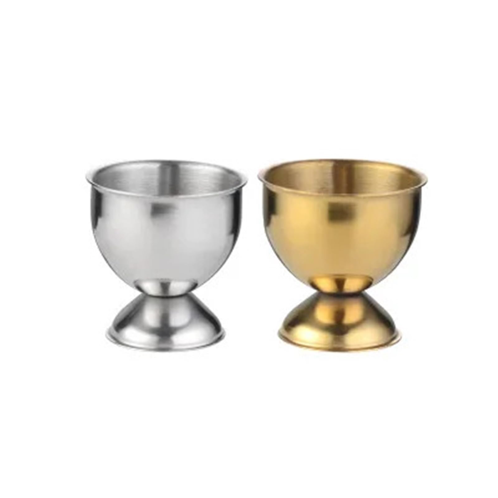 Coquetiers, Porte-œufs en Or et Argent, Support de Tasse Table, Outil Cuisine for Le Petit déjeuner, 4 pièces(Silver)