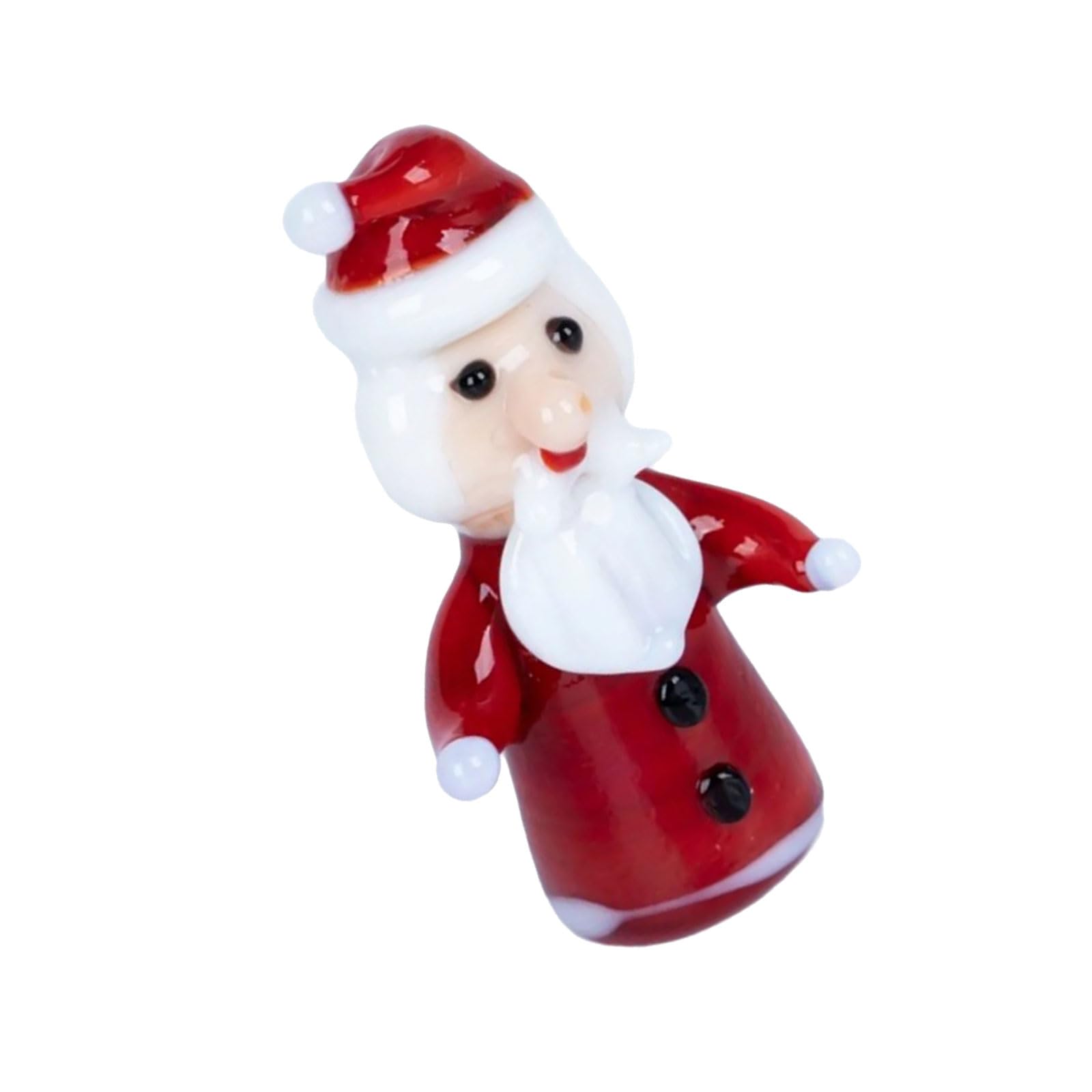 JDNH Additional Glass Snowfigure Statue Christmas Decoration Artisanal for Indoor Car Holiday Celebratory Display Artist