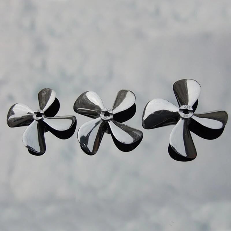 Ibasenice 4-Blatt RC Bootspropeller Aus PC-Material - 55mm Größe Mit 4mm Loch - Paar Set Für Schiffsmodell