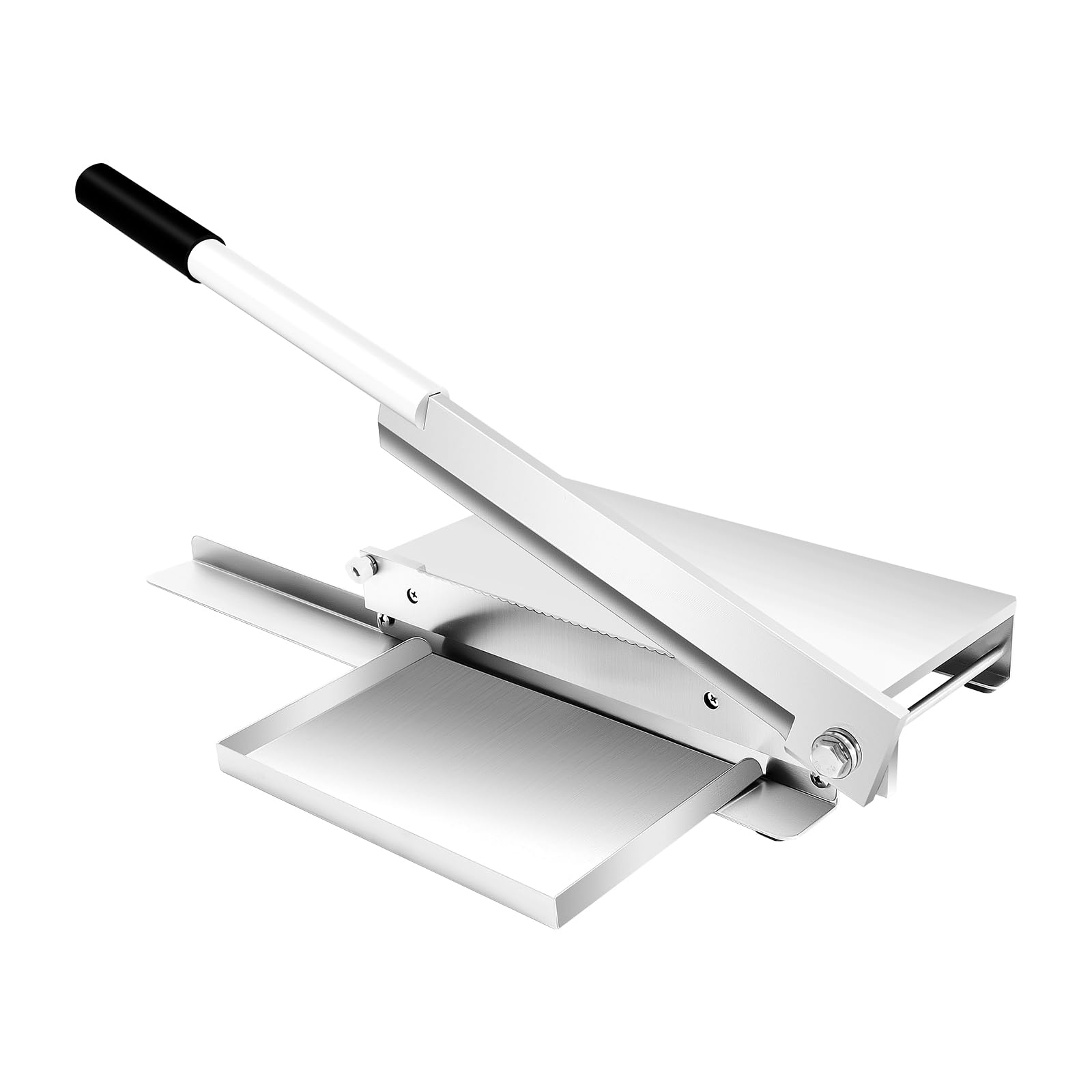 Manual Ribs Meat Chopper, thickened blade (0.394in) Heavy Duty Slicer, Stainless Steel Hard Bone Cutter with Lengthening Lever, Non-slip Handle Sleeve, Double Support Design