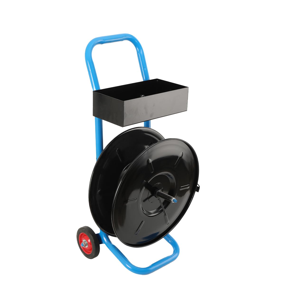 Abrollwagen Umreifungswagen für PP PET Polyesterfaserband Umreifungsbänder Umreifungsgerät, Fahrbarer Abroller Verpackungsriemenwagen für Kerndurchmesser 203 mm, Max Load 70Kg
