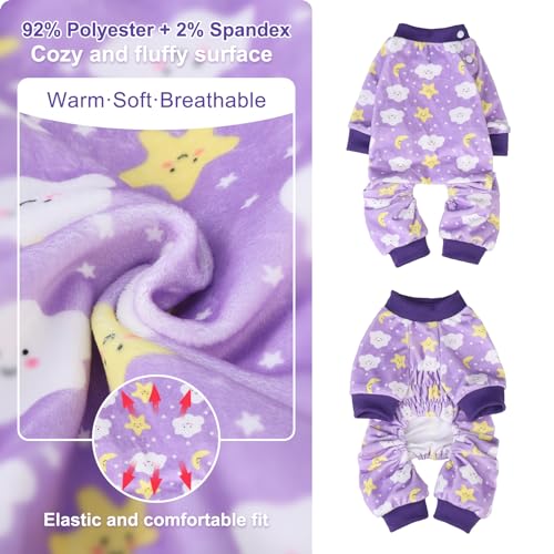Image of BEAUTYZOO Dog Pajamas, Soft Stretchy Fleece Puppy Sweater for Large Dogs